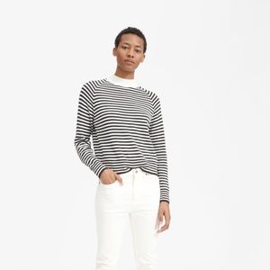 Everlane Cotton Mockneck Crop Sweater